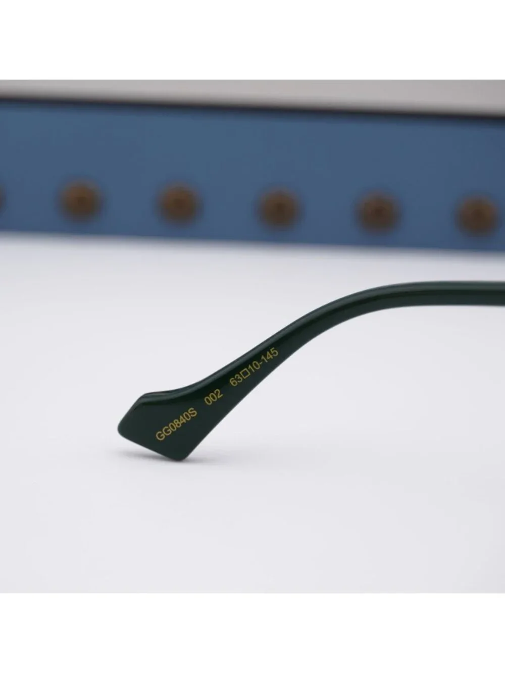 Gucci GG0840S 002 Aviator Sunglasses - Gold / Green